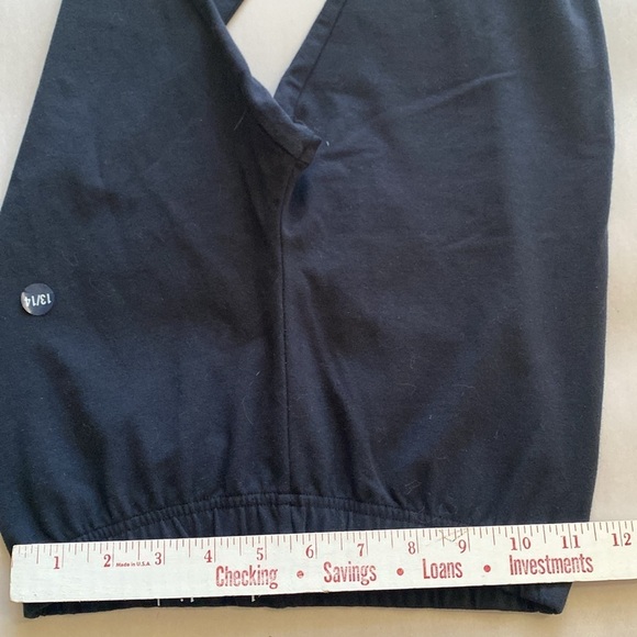NWT Abercrombie Kids Leggings Girls 13/14 activewear workout Black stretch Logo - Picture 7 of 9
